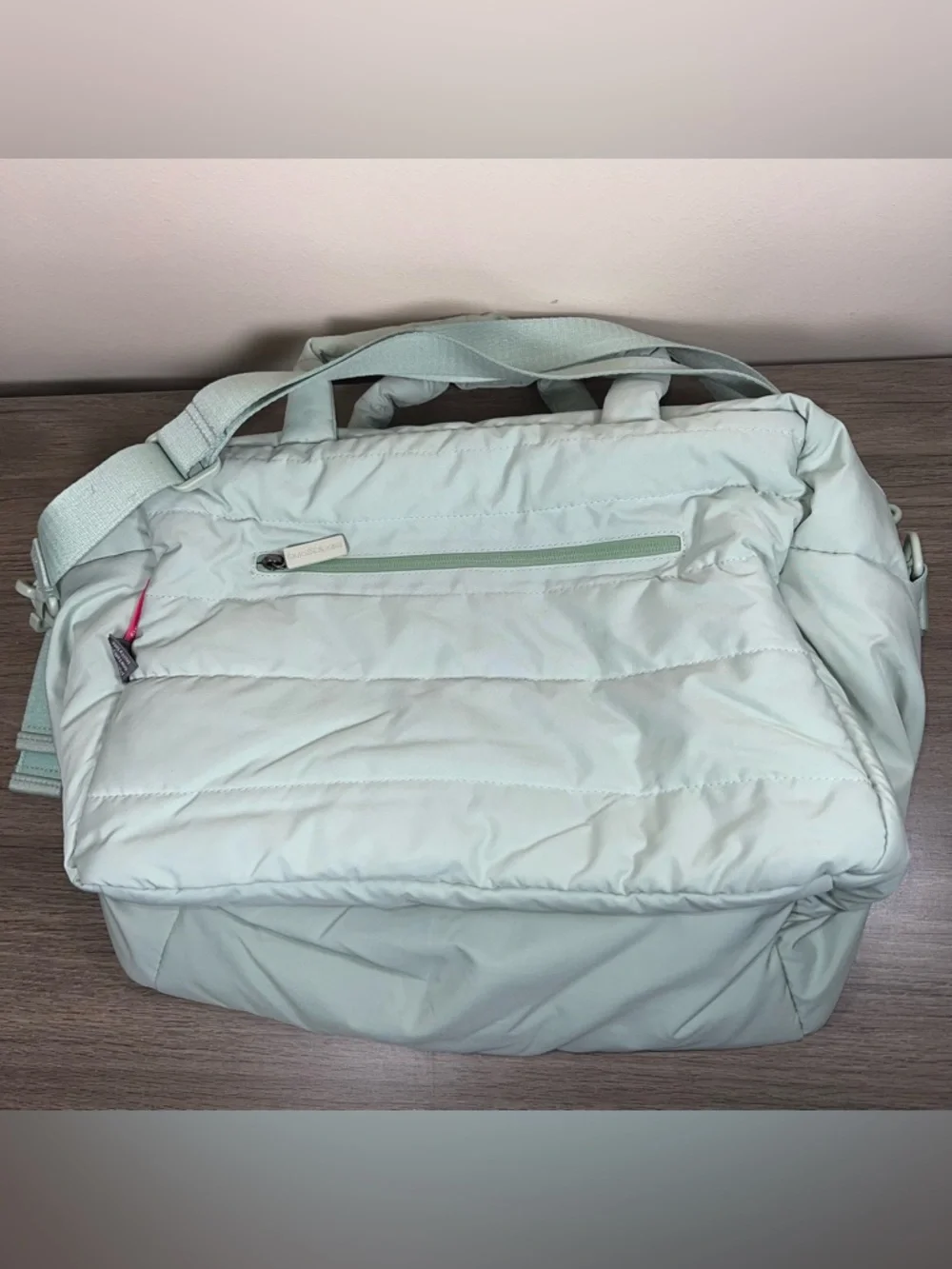 Buzz & Bloom Mint Sage Green Diaper Bag Tote